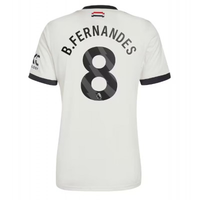 Moški Nogometni dresi Manchester United Bruno Fernandes #8 Tretji 2024-25 Kratek Rokav Moški Nogometni dresi Manchester United Bruno Fernandes #8 Tretji 2024-25 Kratek Rokav